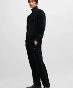 Hugo Dislaco Velvet Trackpants Black