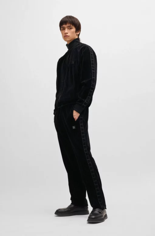 Hugo Dislaco Velvet Trackpants Black