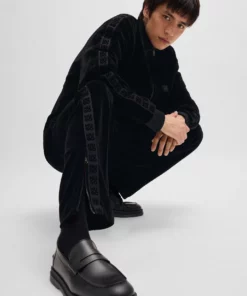 Hugo Dislaco Velvet Trackpants Black