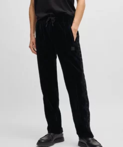 Hugo Dislaco Velvet Trackpants Black