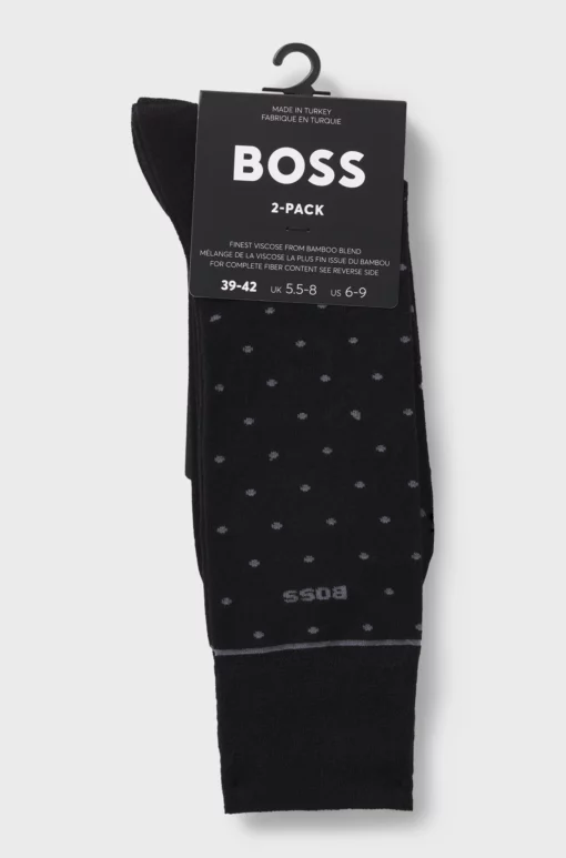 Boss 2PR Dots Bamsoo Socks Black