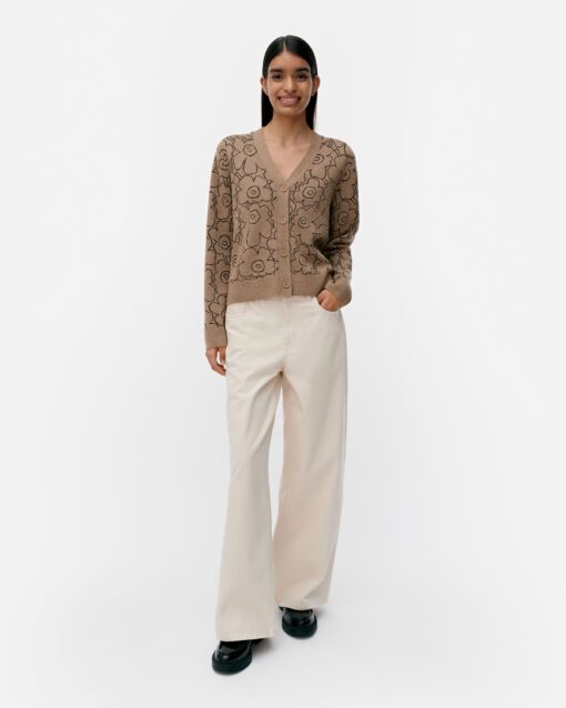 Marimekko Eilinen Piirto Unikko Cardigan Beige/Black
