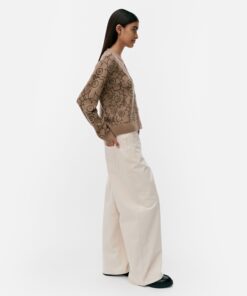 Marimekko Eilinen Piirto Unikko Cardigan Beige/Black