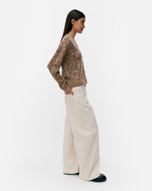 Marimekko Eilinen Piirto Unikko Cardigan Beige/Black