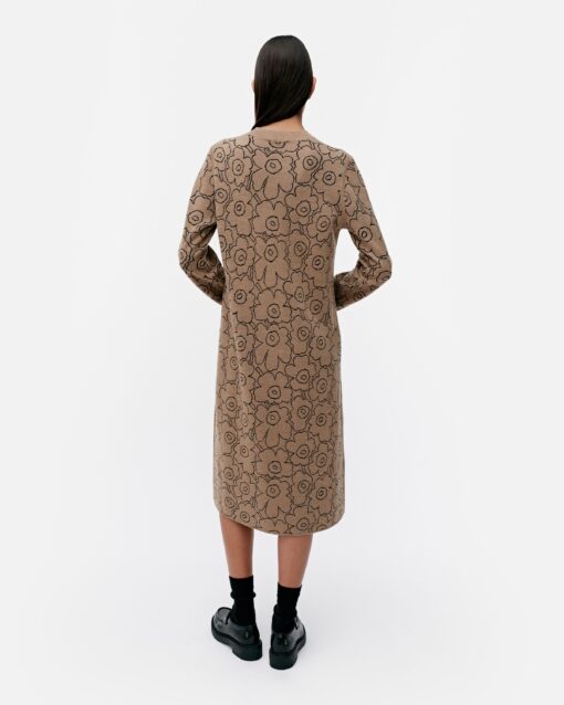 Marimekko Ennallaan Piirto Unikko Knit Dress Beige/Black