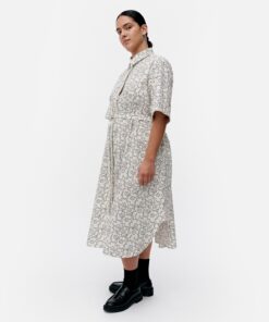 Marimekko Popliini Piirto Unikko Black/White