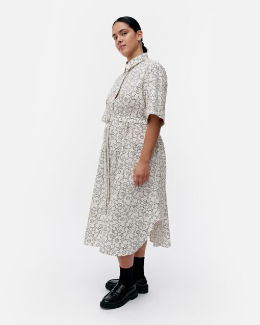 Marimekko Popliini Piirto Unikko Black/White