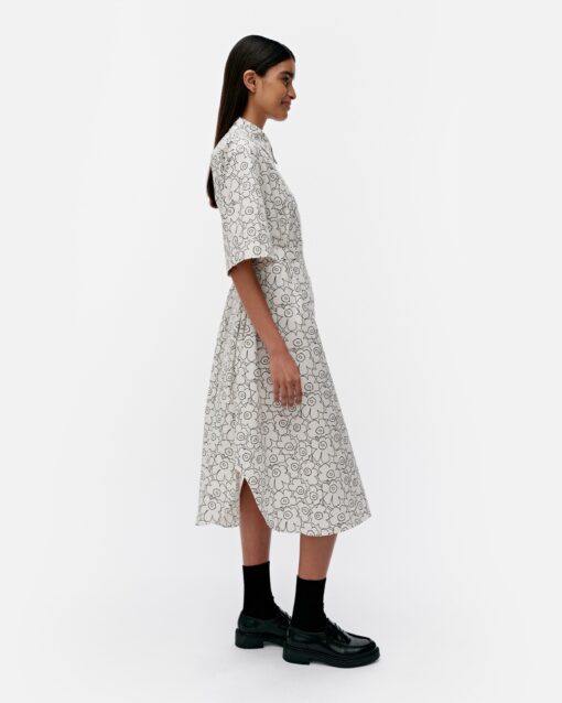 Marimekko Popliini Piirto Unikko Black/White