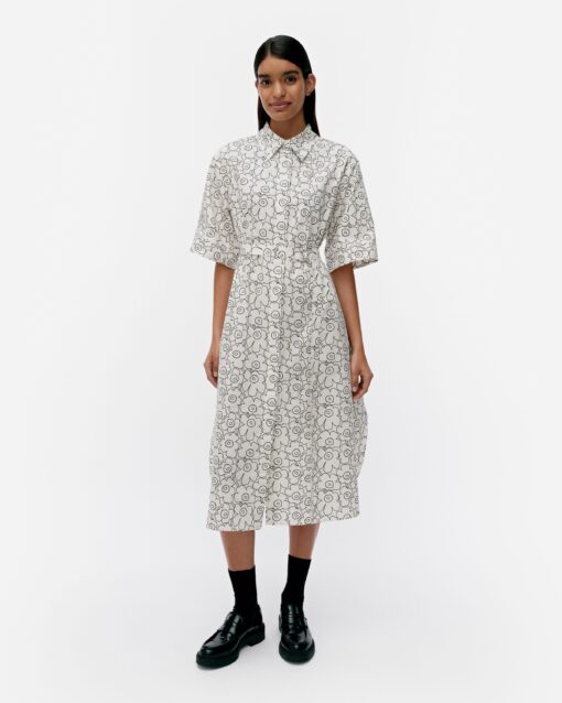 Marimekko Popliini Piirto Unikko Black/White