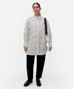 Marimekko Nila Piirto Unikko Blouse White/Black