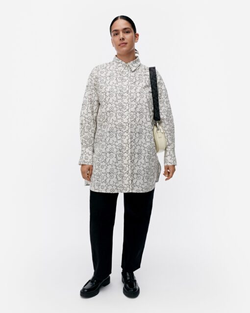 Marimekko Nila Piirto Unikko Blouse White/Black