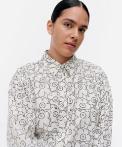 Marimekko Nila Piirto Unikko Blouse White/Black