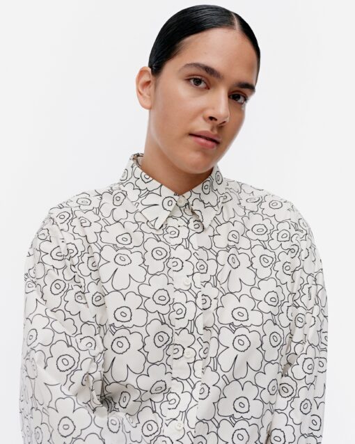 Marimekko Nila Piirto Unikko Blouse White/Black