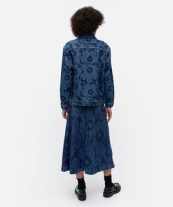 Marimekko Maridenim Murros Unikko Denim Jacket Blue
