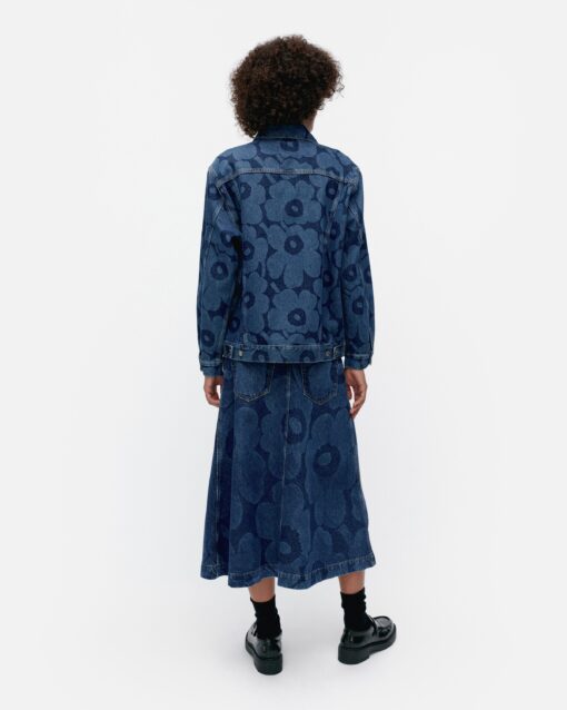 Marimekko Maridenim Murros Unikko Denim Jacket Blue