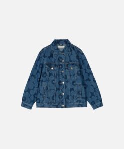 Marimekko Maridenim Murros Unikko Denim Jacket Blue