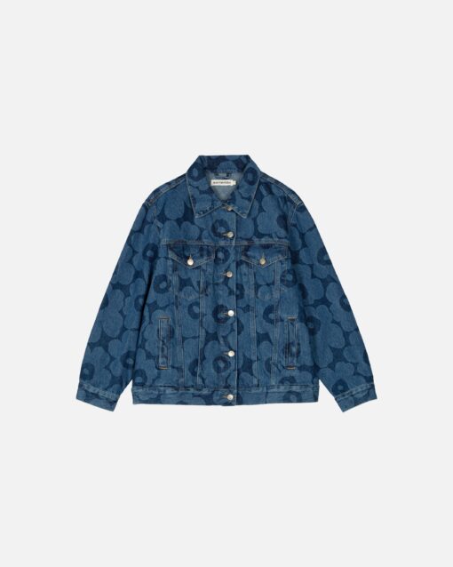 Marimekko Maridenim Murros Unikko Denim Jacket Blue