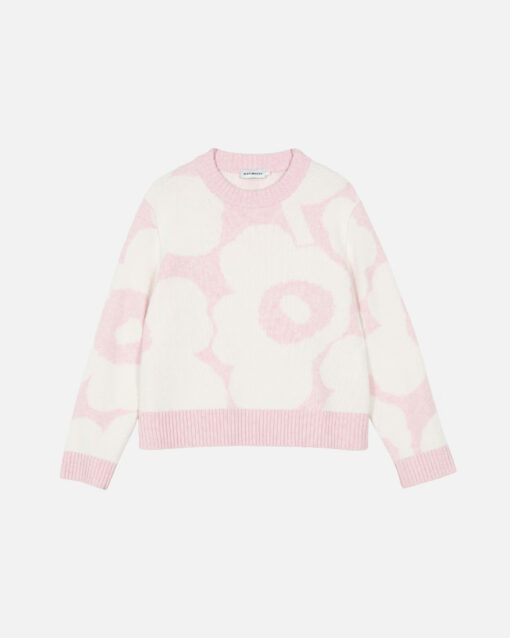 Marimekko Virtaus Unikko Pullover Light Pink,Off White