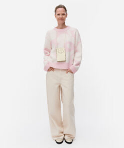 Marimekko Virtaus Unikko Pullover Light Pink,Off White