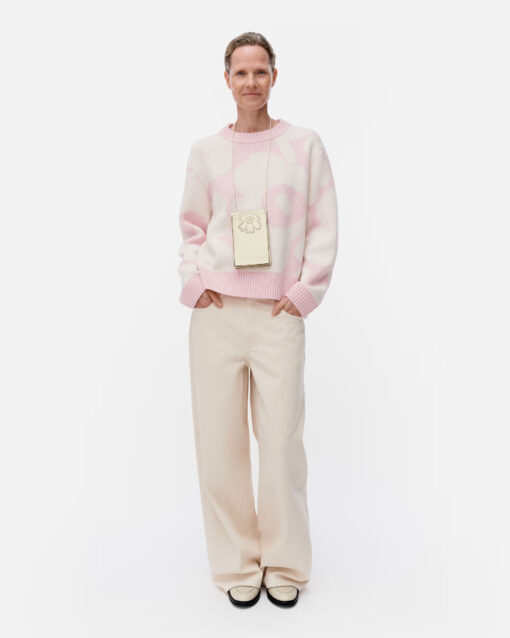 Marimekko Virtaus Unikko Pullover Light Pink,Off White