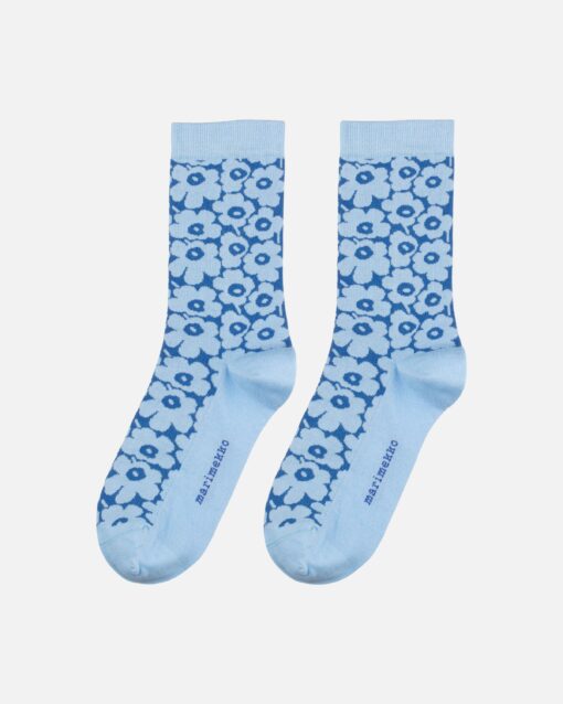 Marimekko Linjaus Pikkuinen Unikko Socks Light Blue