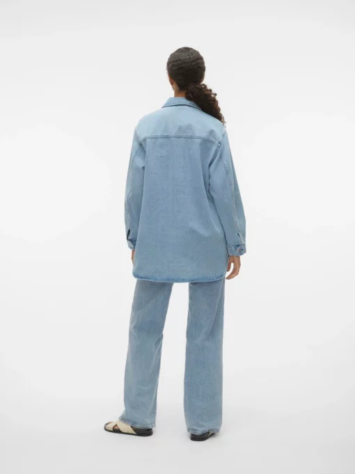 Vero Moda Naya Oversized Denim Shirt Light NBlue Denim
