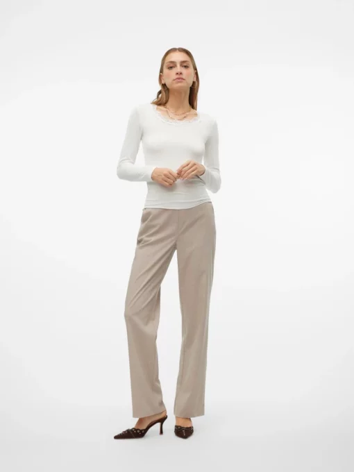 Vero Moda maya Goody Straight Tailor Pants Silver Mink