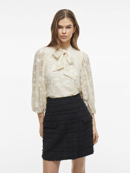 Vila Harmonia Tie Neck Top Birch