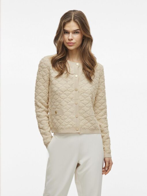 Vila Ineyah Button Knit Cardigan Birch