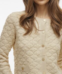 Vila Ineyah Button Knit Cardigan Birch