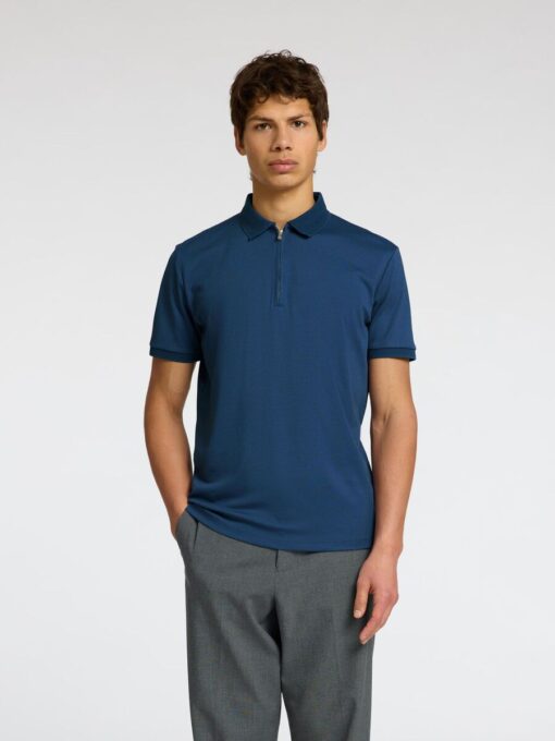 Selected Homme Fave Zip Polo Oceana