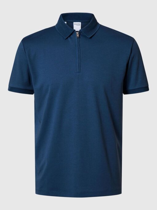 Selected Homme Fave Zip Polo Oceana