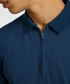 Selected Homme Fave Zip Polo Oceana