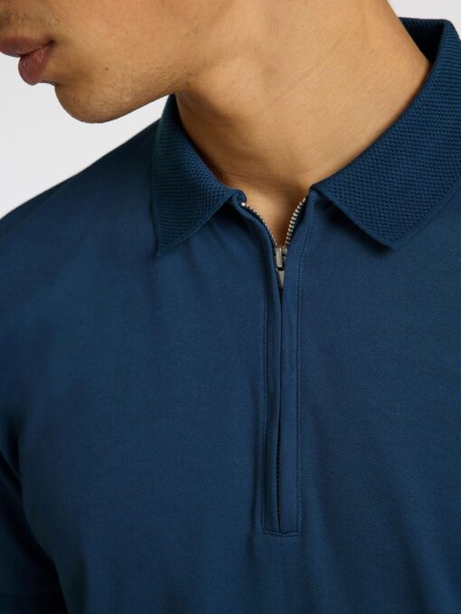Selected Homme Fave Zip Polo Oceana