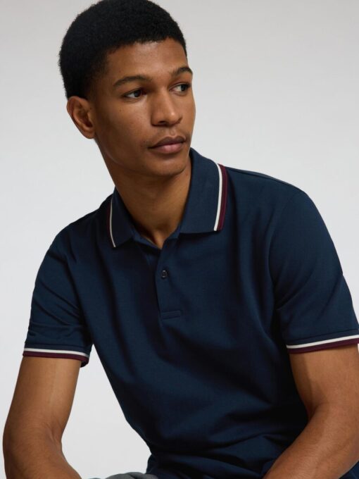 Selected Homme Slim-Atlas Sport SS Polo Dark Sapphire