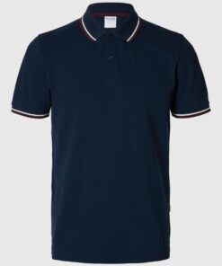 Selected Homme Slim-Atlas Sport SS Polo Dark Sapphire