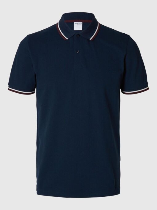 Selected Homme Slim-Atlas Sport SS Polo Dark Sapphire