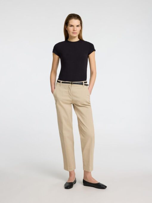 Selected Femme Vera-Rita Cropped Pants Island Fossil