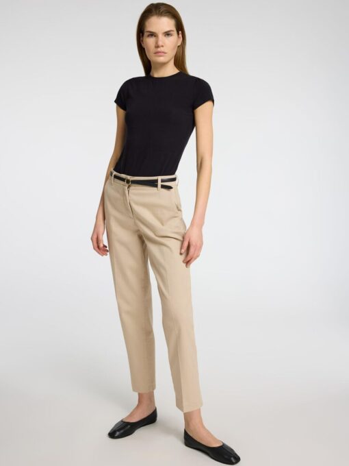 Selected Femme Vera-Rita Cropped Pants Island Fossil