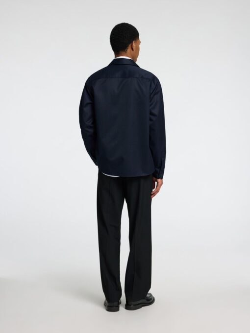 Selected Homme Scott Twill Formal Overshirt Sky Captain