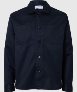 Selected Homme Scott Twill Formal Overshirt Sky Captain