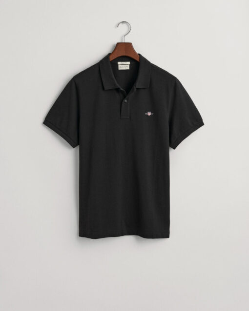 Gant Regular Fit Shield Pique Shirt Black