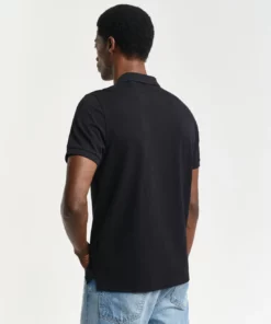 Gant Regular Fit Shield Pique Shirt Black