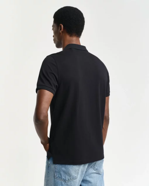 Gant Regular Fit Shield Pique Shirt Black