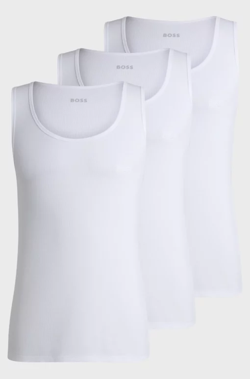 Boss 3-Pack Tanktop White