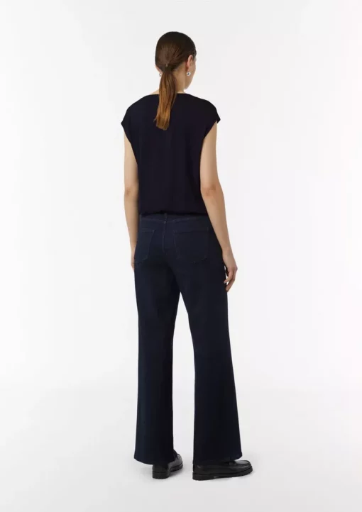 Comma, Satin T-Shirt Navy