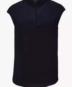 Comma, Satin T-Shirt Navy