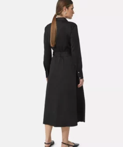 Comma, Cotton Shirt Dress Black