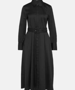 Comma, Cotton Shirt Dress Black