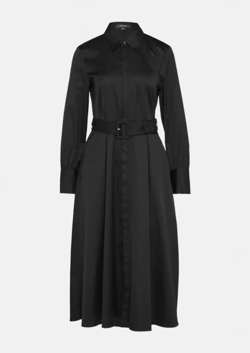 Comma, Cotton Shirt Dress Black